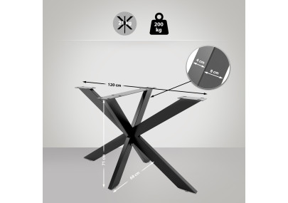 Pieds de table noirs Biloxi M