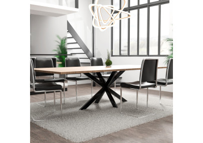 Pieds de table noirs Biloxi L