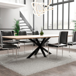 Pieds de table noirs Biloxi L