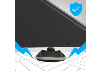 Pieds de table noirs Biloxi L