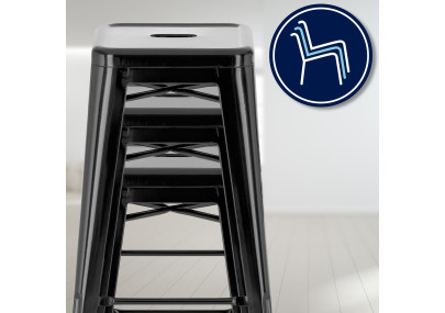 Tabouret de bar Joshua noir