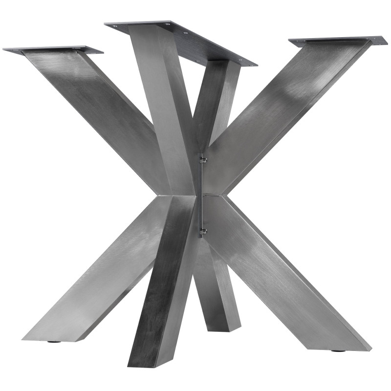 Pés de mesa Duncan L85xl85xA71 cm em aço inoxidável