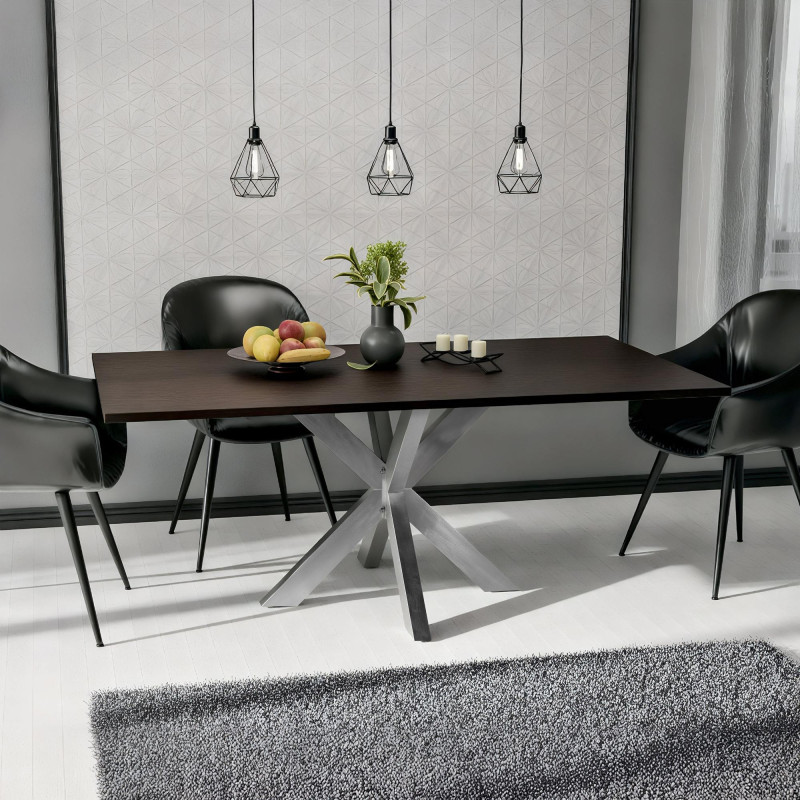 Pieds de table Duncan L85xl85xH71 cm en acier inoxydable