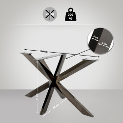 Piedi da tavolo industriali neri Biloxi M