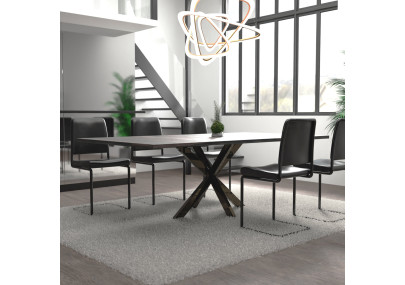 Pieds de table industriels noirs Biloxi M