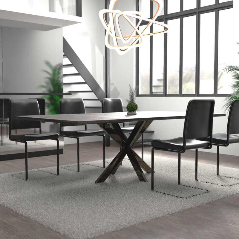 Piedi da tavolo industriali neri Biloxi M