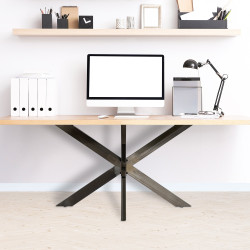 Piedi da tavolo industriali neri Biloxi M