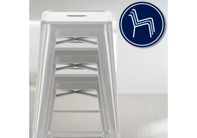 Tabouret de bar Joshua argent