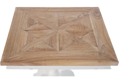 Mesa de bistró Grasby natural/blanco