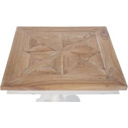 Table bistro Grasby naturel/blanc