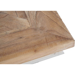 Table bistro Grasby naturel/blanc