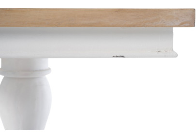 Table de bistro Grasby naturel/blanc