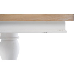 Table de bistro Grasby naturel/blanc