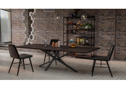 Pieds de table Jimmy 120x60x72 gris