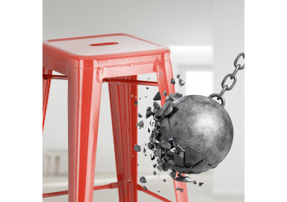 Tabouret de bar rouge Joshua