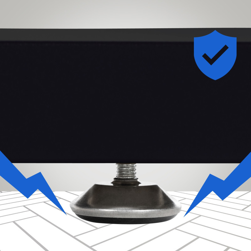 2 patas de mesa Velden, 30 cm, negras