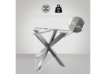 Pies de mesa de acero inoxidable Biloxi S