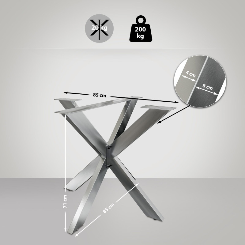 Piedi da tavolo in acciaio inossidabile Biloxi S