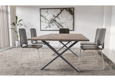 2 pieds de table Swift L gris