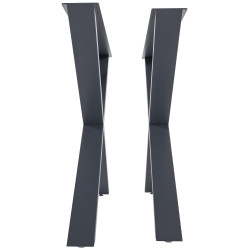 2 pieds de table Swift L gris