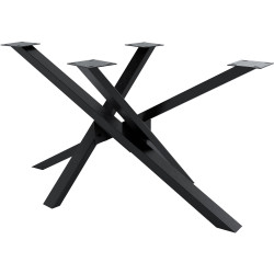 Pés de mesa Jimmy 140x70x72 preto industrial