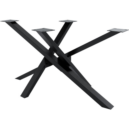 Pés de mesa Jimmy 140x70x72 preto industrial