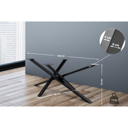 Pies de mesa Jimmy 180x80x72 negro industrial