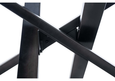 Pieds de table Jimmy 180x80x72 noir industriel