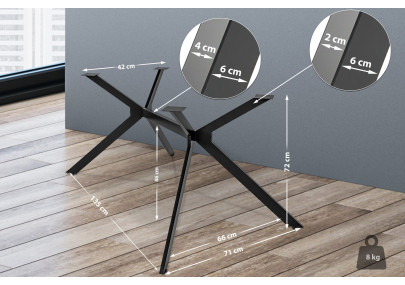 Pés de mesa pretos Cascada S