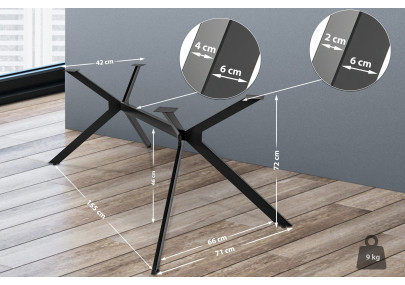 Pés de mesa Cascada M pretos