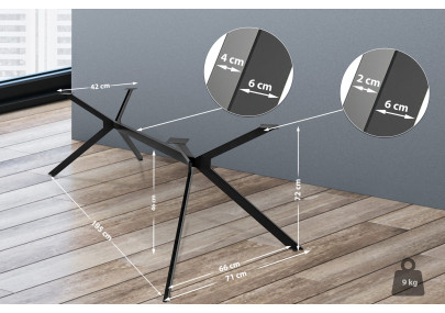 Pieds de table noirs Cascada L