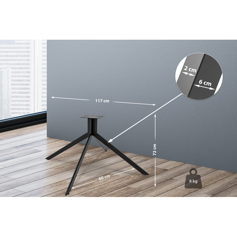 Pies de mesa Ladera negros