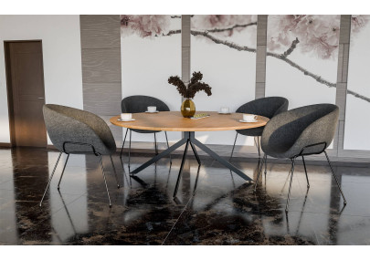 Pieds de table Ladera noirs