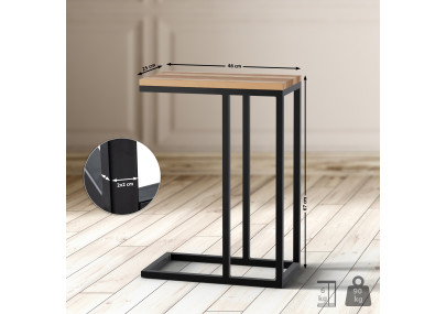 Table d'appoint Manteo 46x25x63 cm chêne