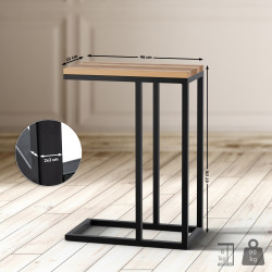 Tavolino Manteo 46x25x63 cm rovere