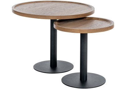 Ensemble de tables d'appoint marron Aspen