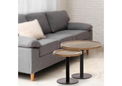 Ensemble de tables d'appoint marron Aspen