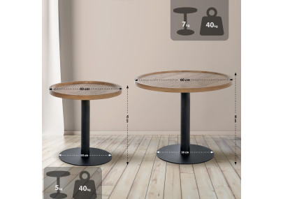 Ensemble de tables d'appoint marron Aspen