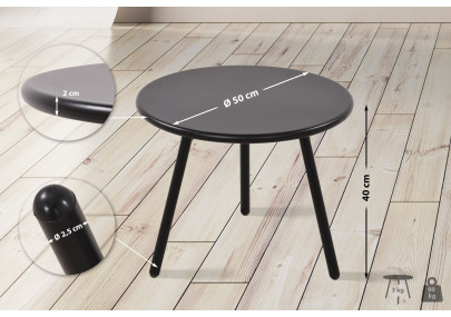 Table basse Berea, noire