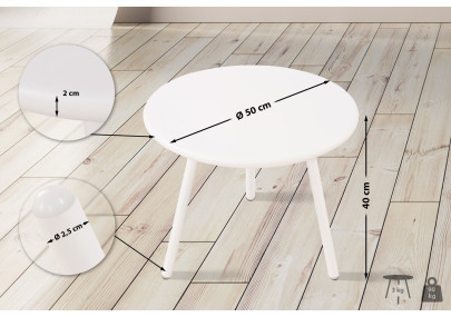 Table basse Berea, blanche