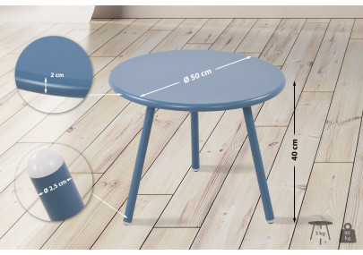 Table basse Berea, bleue
