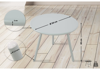 Table basse Berea, turquoise
