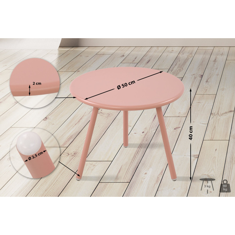 Table basse rose Berea