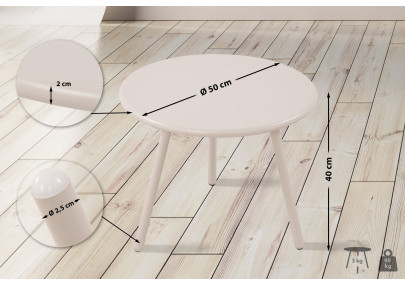 Table basse Berea, gris clair