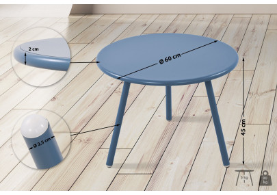 Table basse Minot, bleue