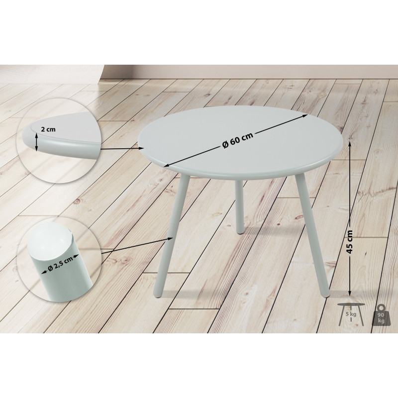 Tavolino Minot, turchese