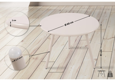 Table basse Minot, gris clair