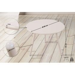 Mesa de centro Minot, gris claro