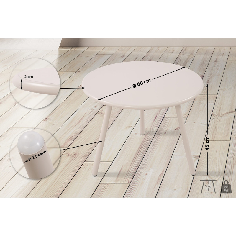 Mesa de centro Minot, gris claro