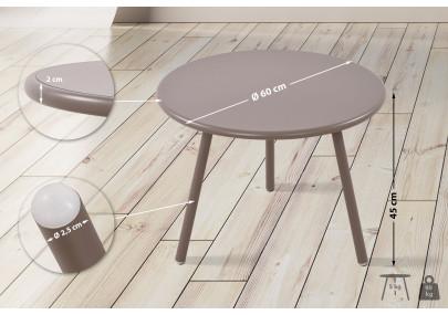 Table basse Minot couleur taupe